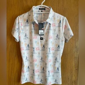 NWOT-Bad Birdie Women’s Core Performance Polo, Golf Trip, Size: Large